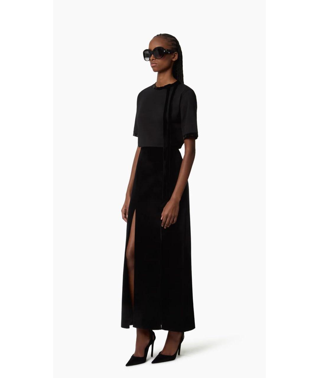 NINA RICCI Черная хлопковая футболка, фото 2