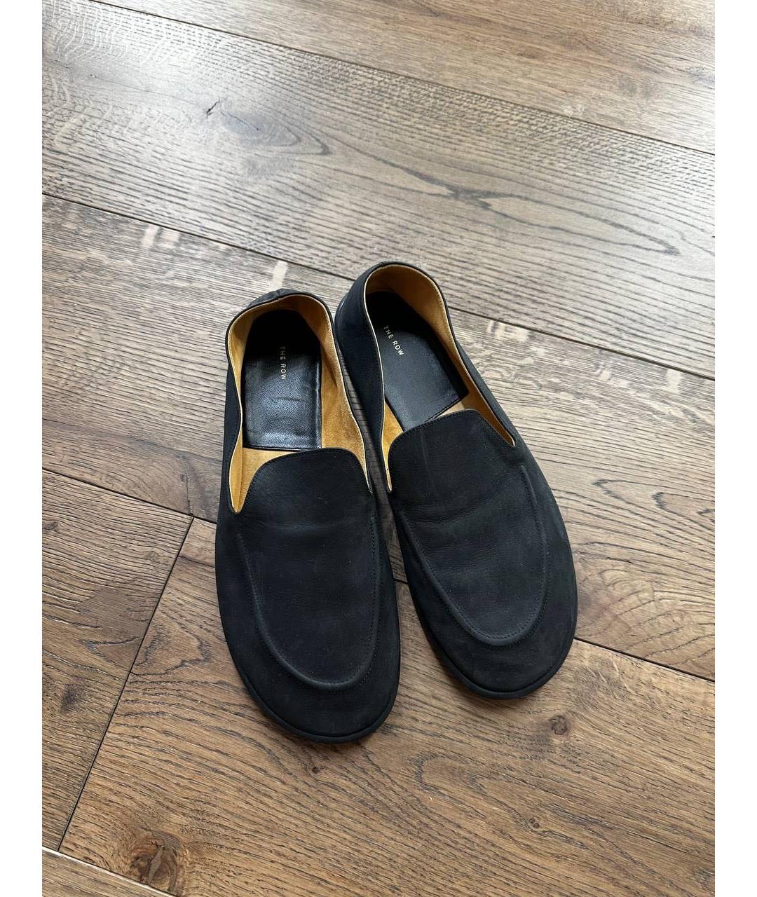 THE ROW Черные кожаные мюли, фото 2