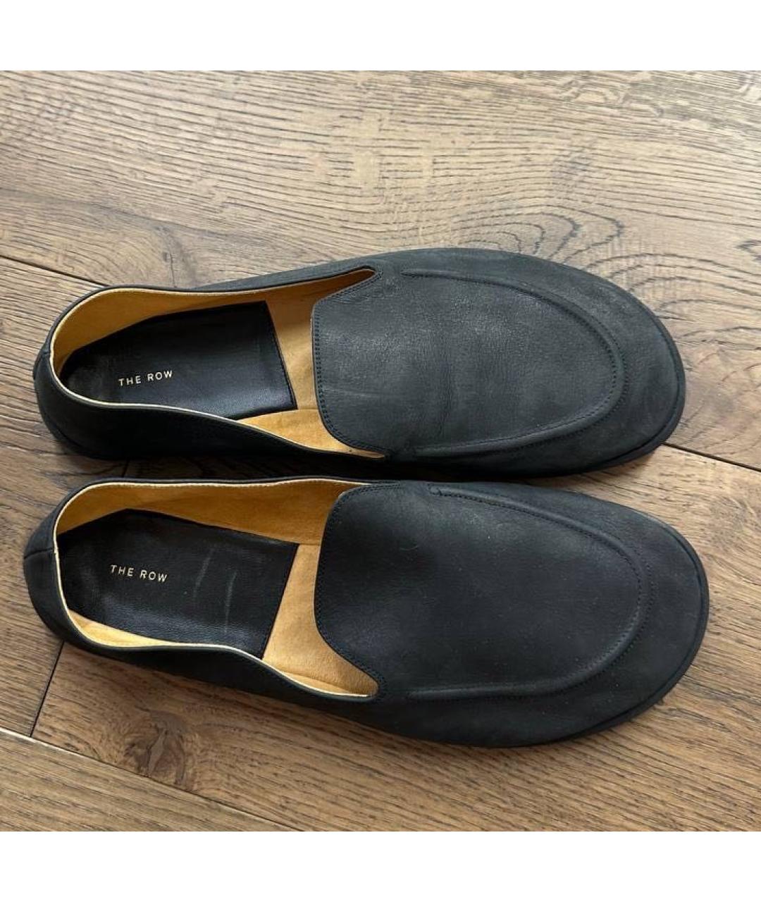 THE ROW Черные кожаные мюли, фото 5