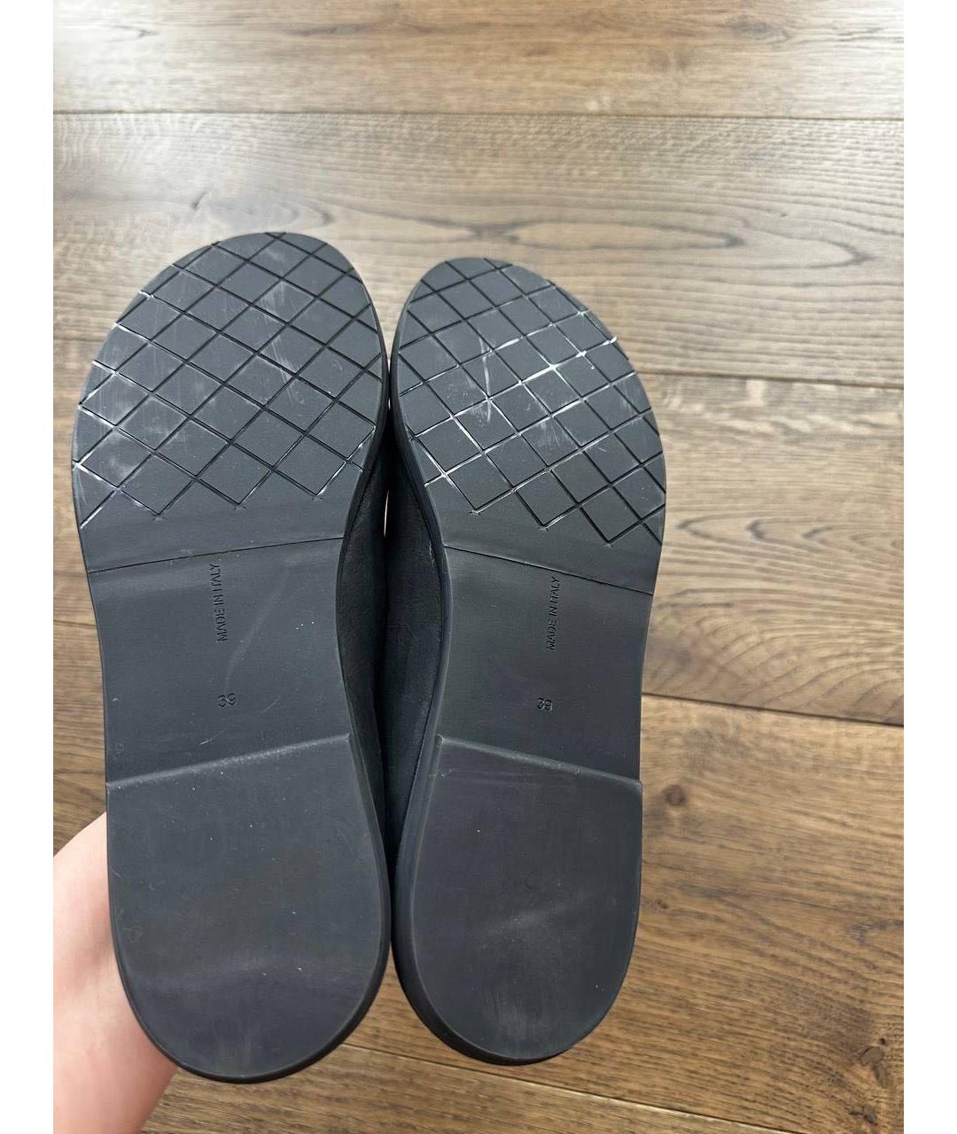 THE ROW Черные кожаные мюли, фото 4