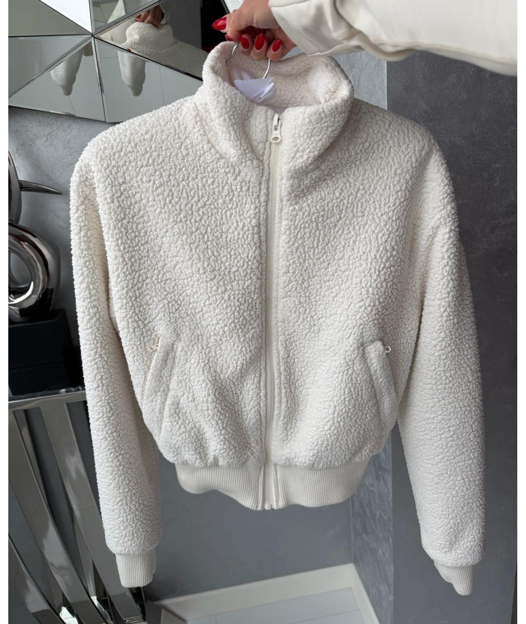 ALO YOGA Белая вискозная спортивная куртка, фото 4