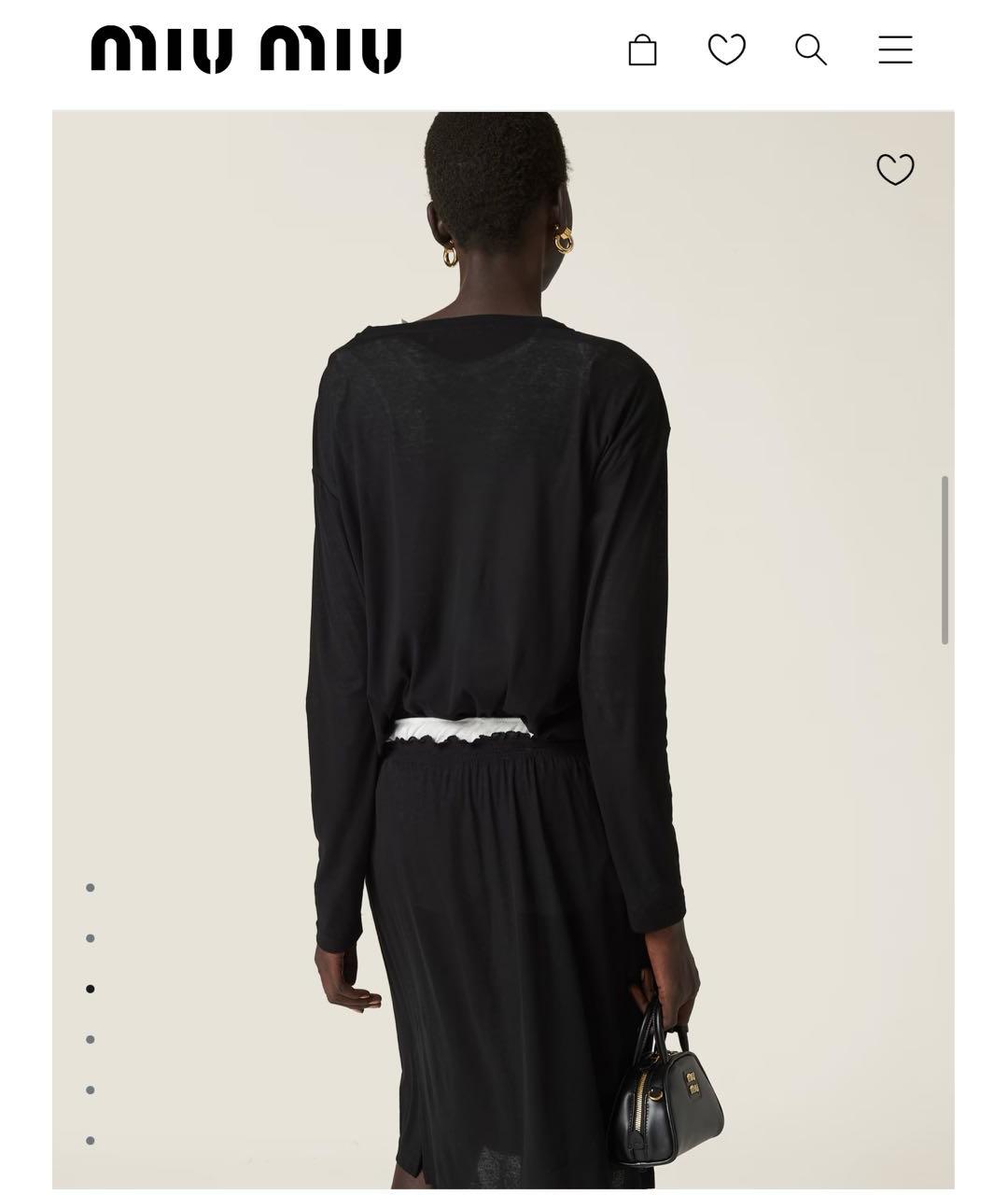 MIU MIU Черный хлопковый костюм с юбками, фото 4