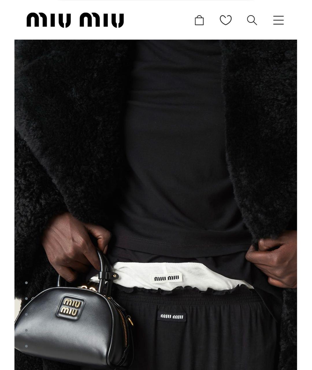 MIU MIU Черный хлопковый костюм с юбками, фото 5