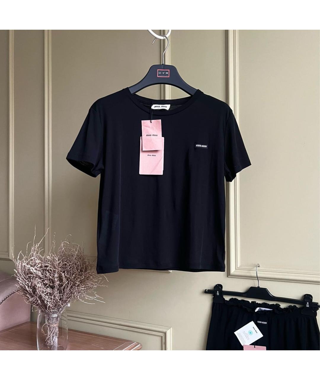 MIU MIU Черный хлопковый костюм с юбками, фото 6