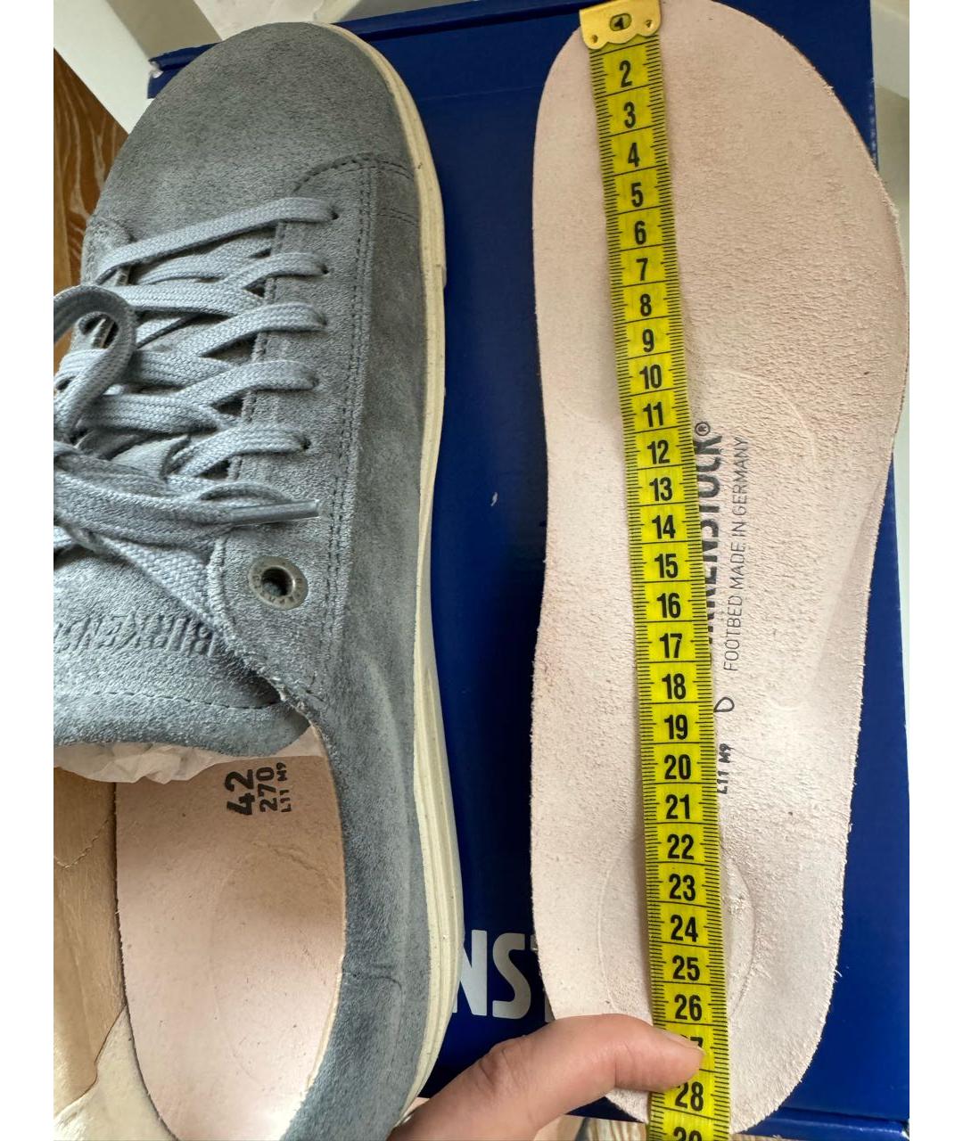 BIRKENSTOCK Серые замшевые низкие кроссовки / кеды, фото 5