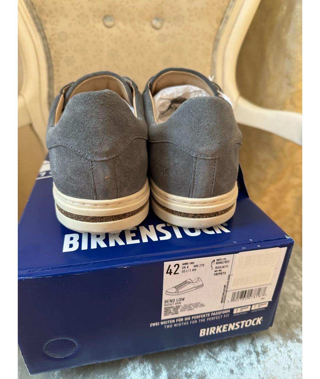 BIRKENSTOCK Серые замшевые низкие кроссовки / кеды, фото 4