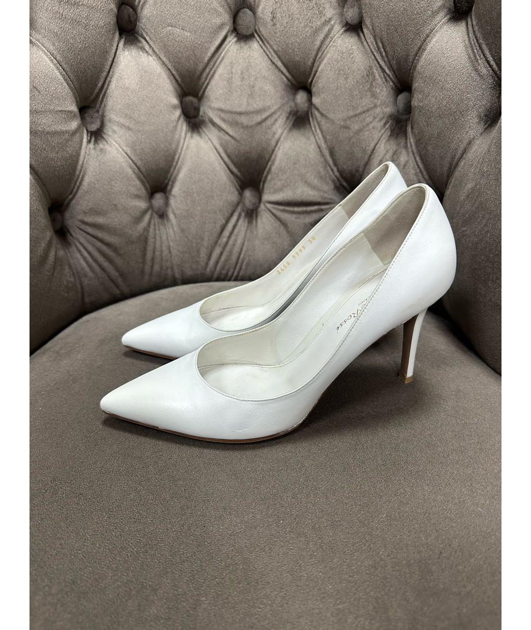 GIANVITO ROSSI Белые кожаные туфли, фото 2