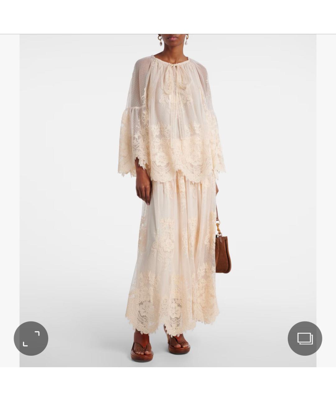 ZIMMERMANN Бежевая вискозная юбка макси, фото 5