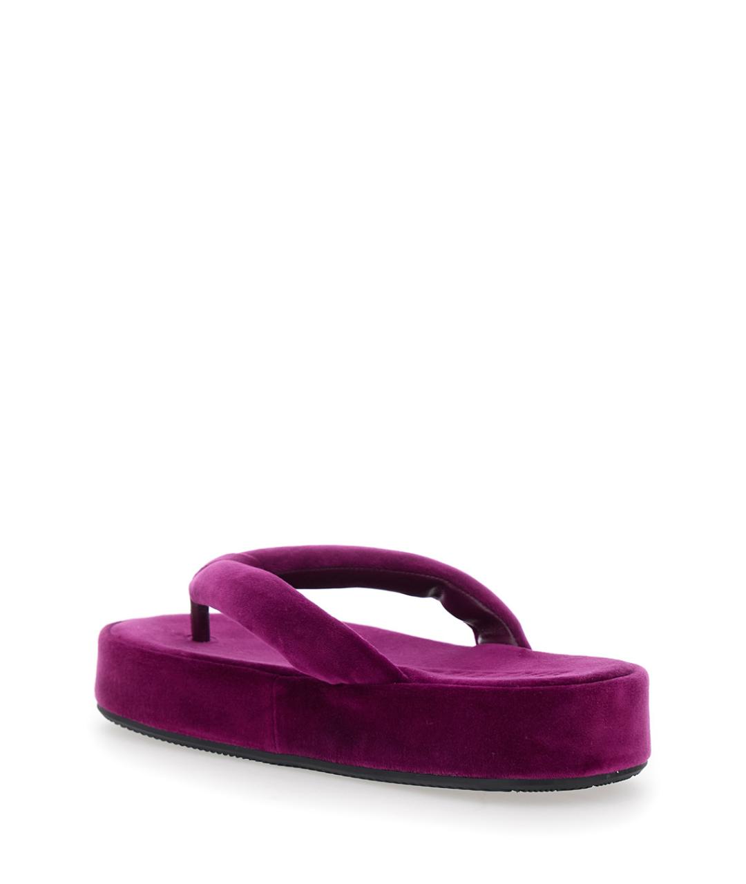 BALENCIAGA Фиолетовые текстильные шлепанцы, фото 3