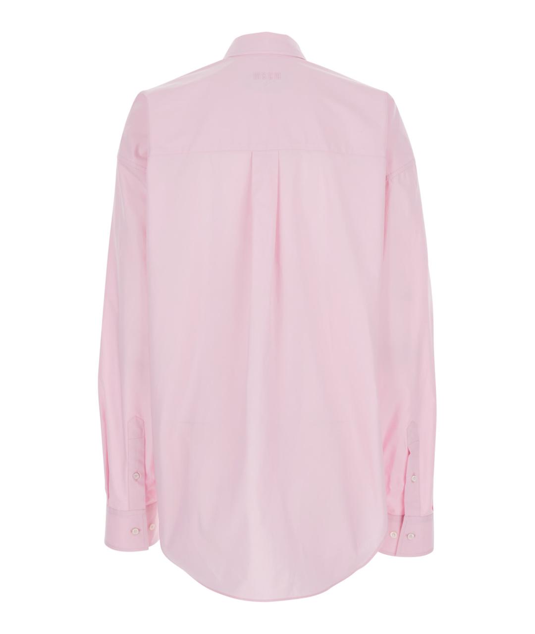 MSGM Розовая хлопковая рубашка, фото 2