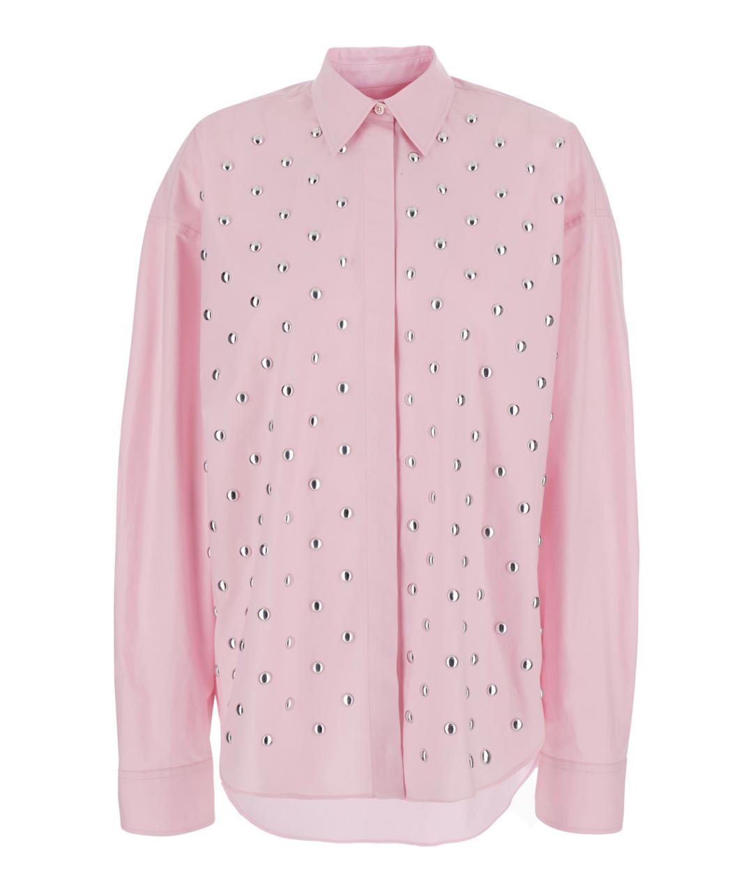 MSGM Розовая хлопковая рубашка, фото 1