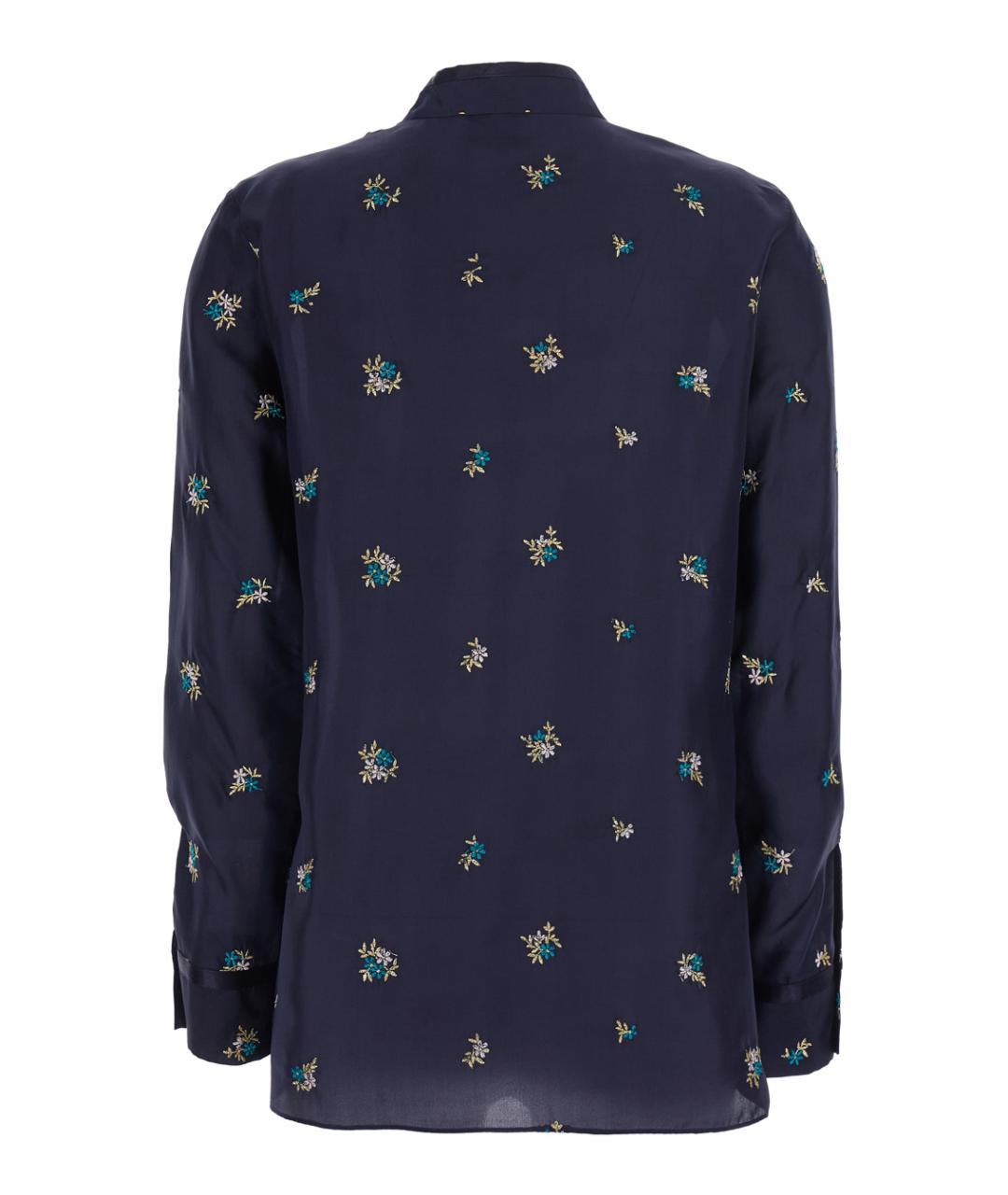 FORTE FORTE Синяя шелковая рубашка, фото 2