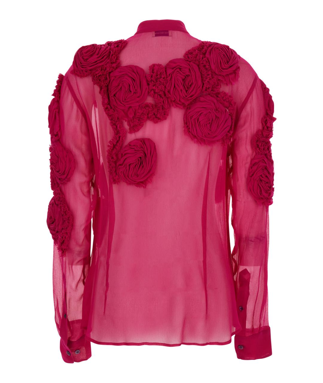 DRIES VAN NOTEN Розовая вискозная блузы, фото 2