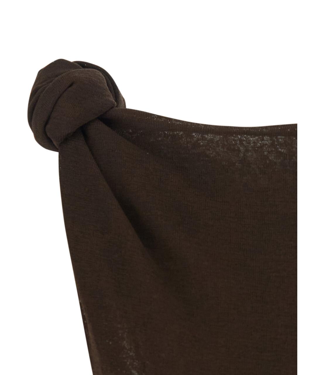 GANNI Коричневое вечернее платье, фото 3