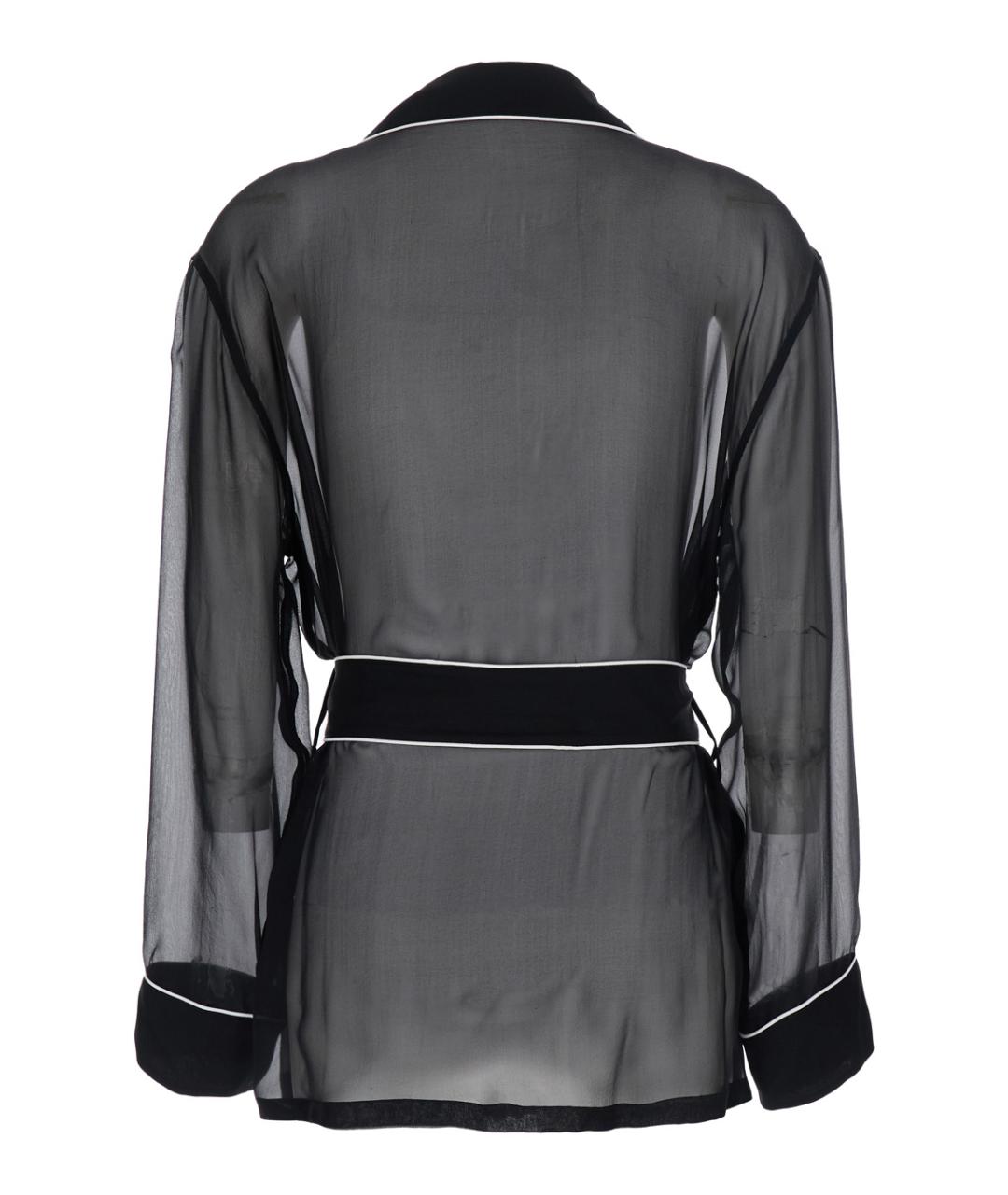 DOLCE&GABBANA Черная шелковая блузы, фото 2