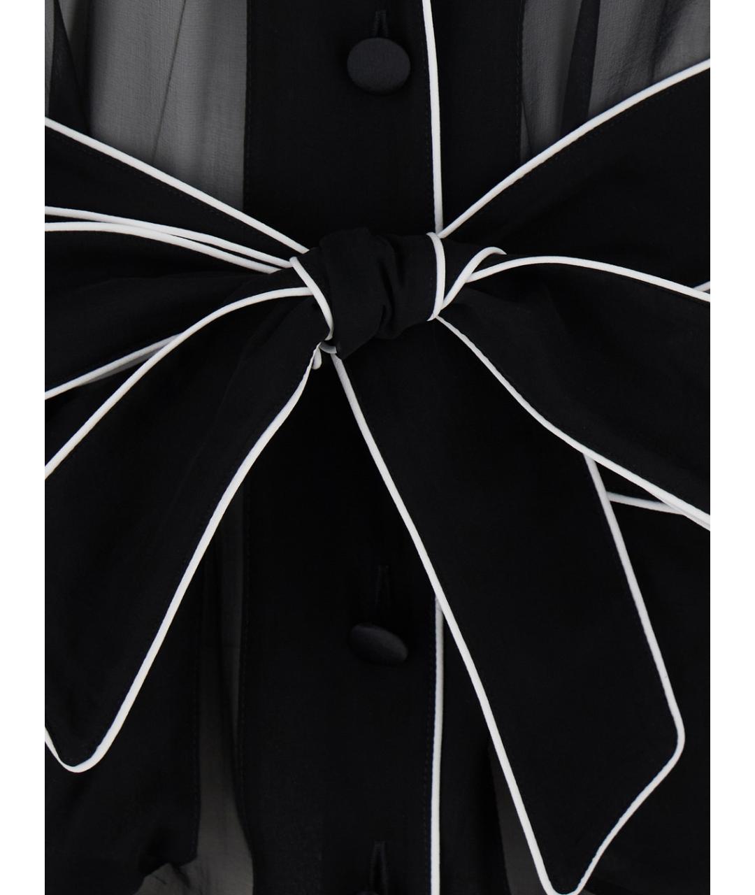 DOLCE&GABBANA Черная шелковая блузы, фото 3