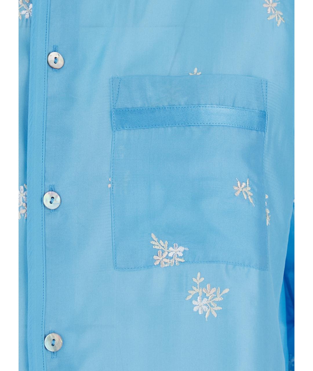 FORTE FORTE Голубая шелковая рубашка, фото 3