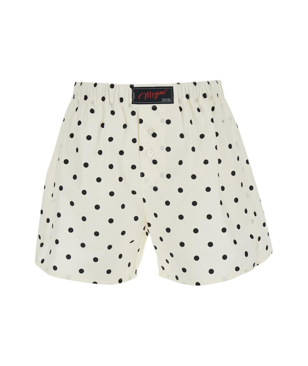 MSGM Белые хлопковые шорты, фото 1