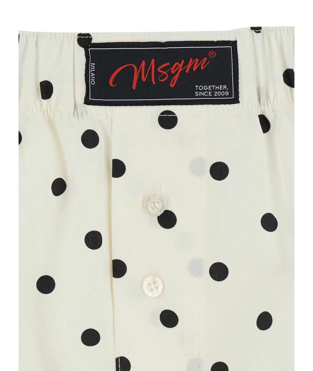 MSGM Белые хлопковые шорты, фото 3