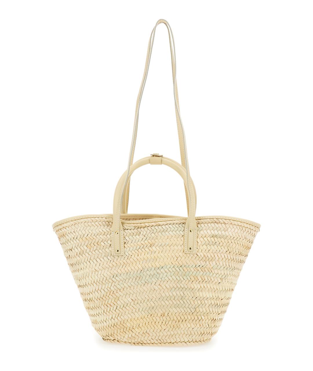 JACQUEMUS Бежевая пелетеная сумка тоут, фото 2