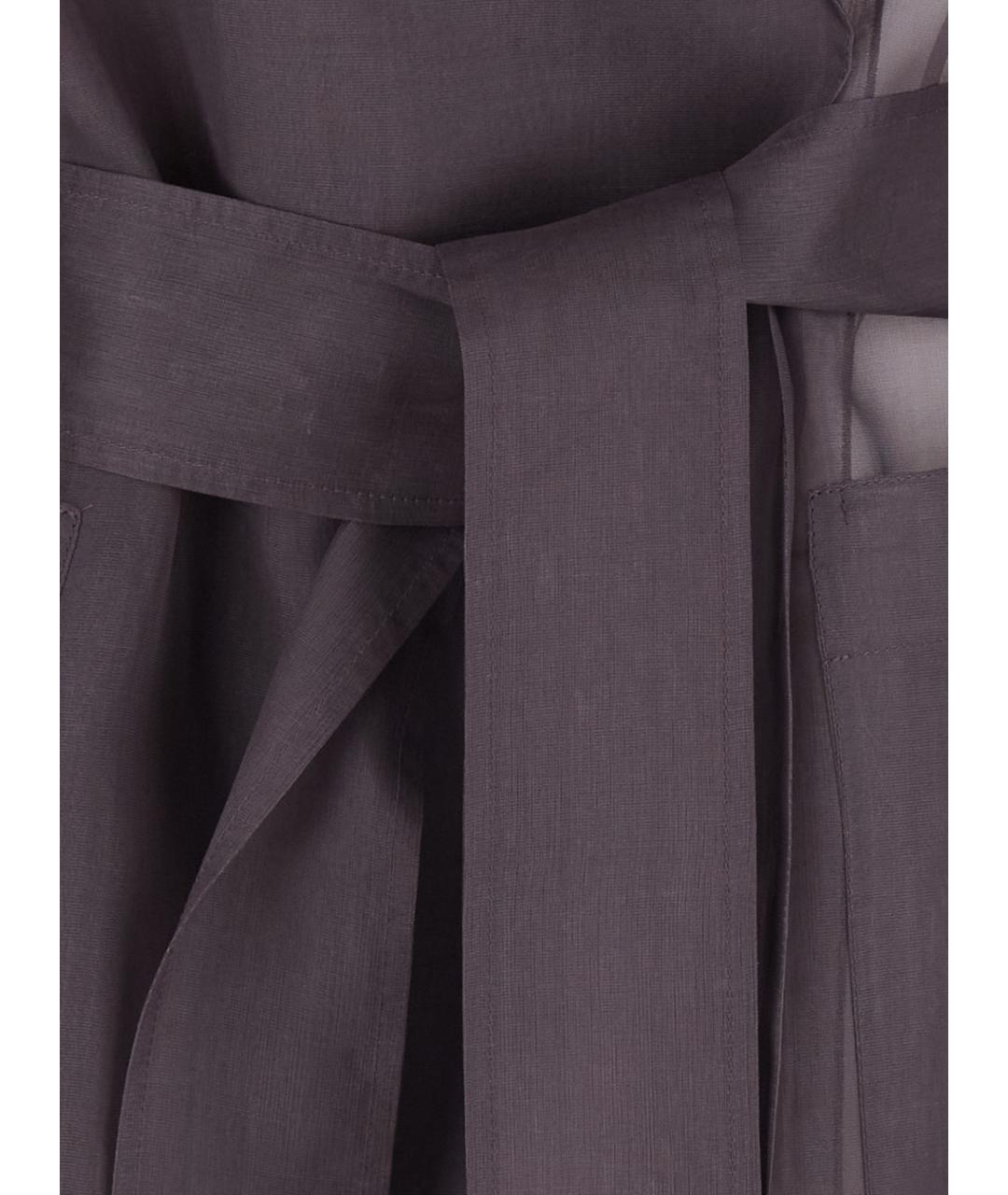 ANTONELLI Фиолетовый шелковый тренч/плащ, фото 3