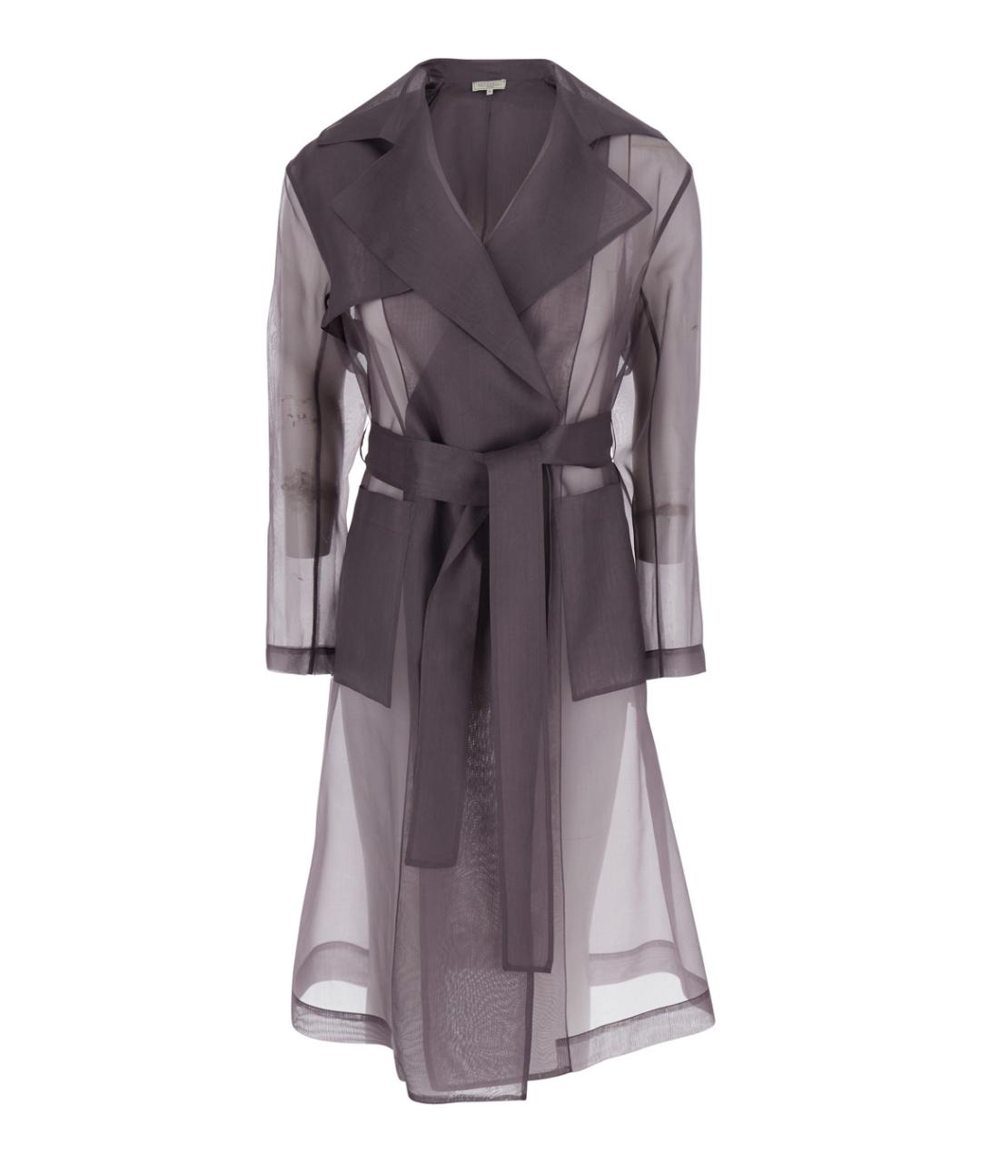 ANTONELLI Фиолетовый шелковый тренч/плащ, фото 1