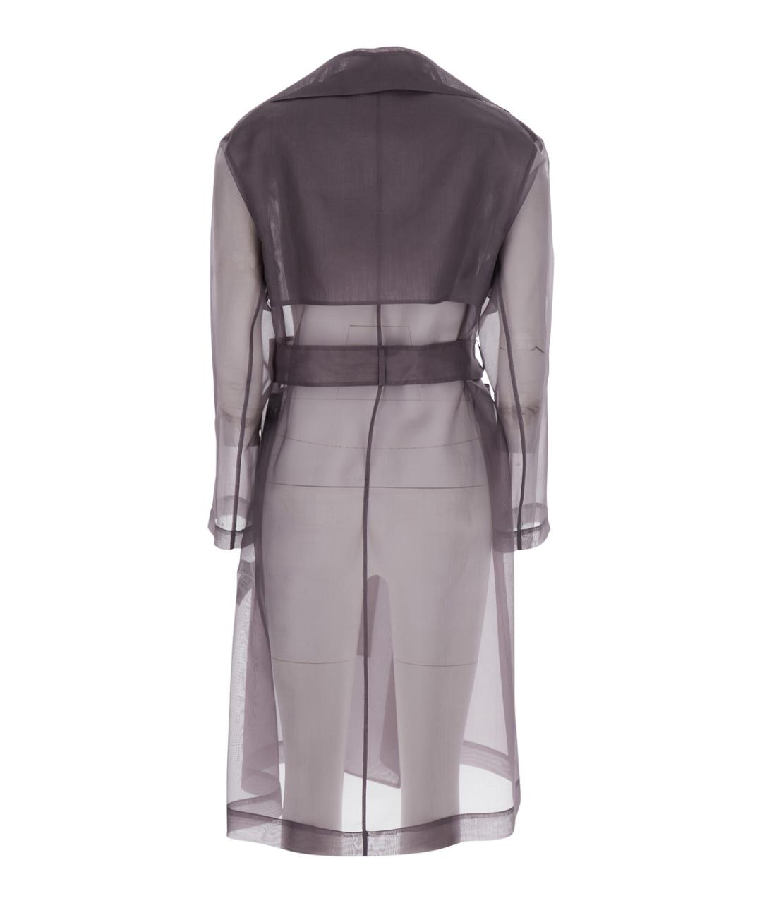 ANTONELLI Фиолетовый шелковый тренч/плащ, фото 2