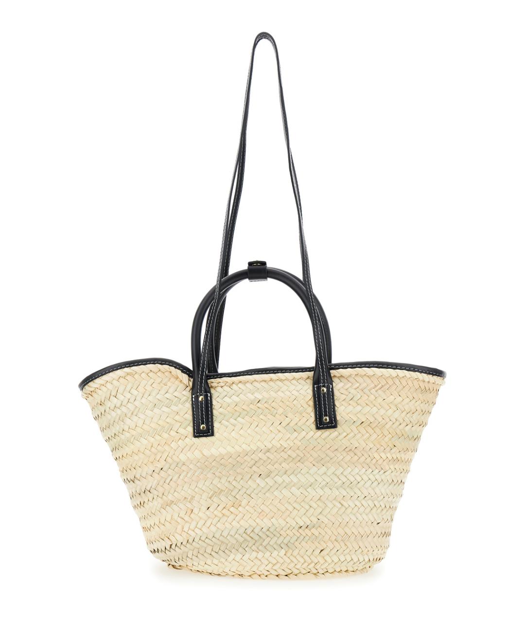 JACQUEMUS Бежевая пелетеная сумка тоут, фото 2