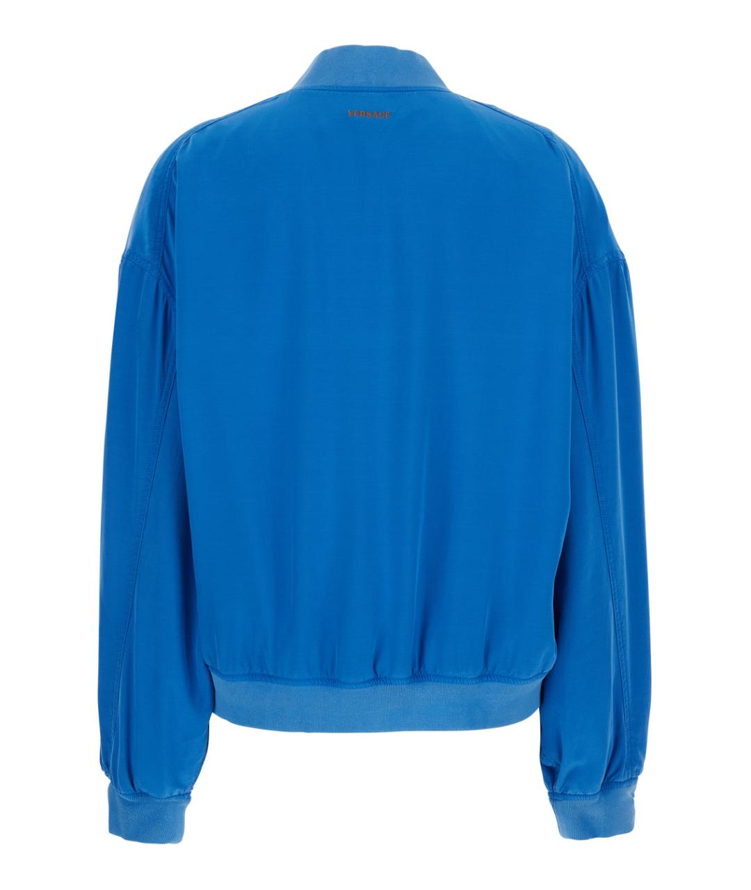 VERSACE Синяя шелковая куртка, фото 2