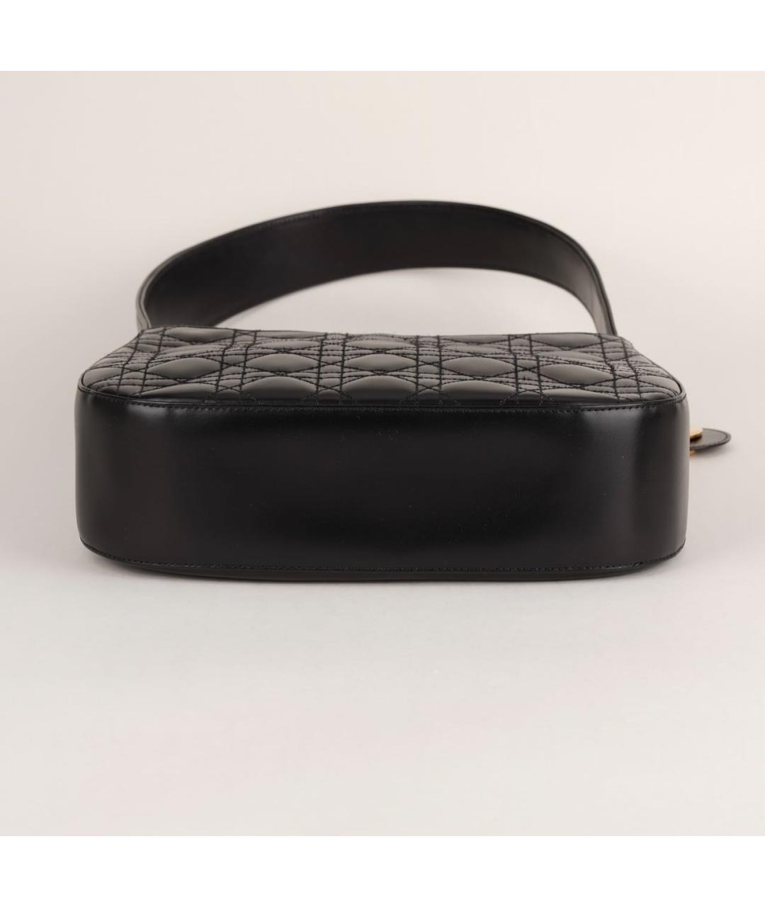 CHRISTIAN DIOR Черная кожаная сумка с короткими ручками, фото 6
