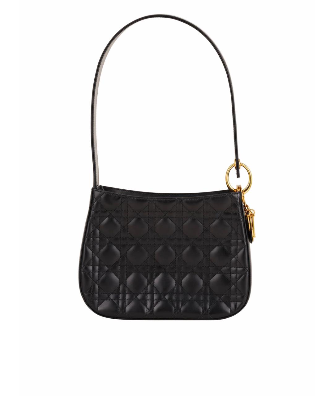 CHRISTIAN DIOR Черная кожаная сумка с короткими ручками, фото 1