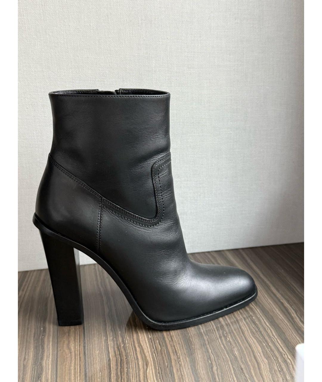 SAINT LAURENT Черные кожаные ботильоны, фото 8