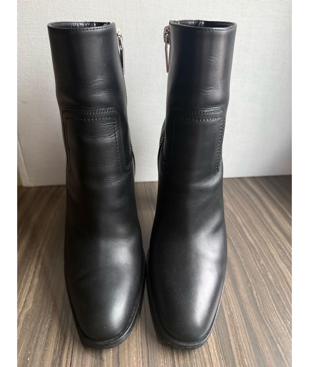 SAINT LAURENT Черные кожаные ботильоны, фото 2