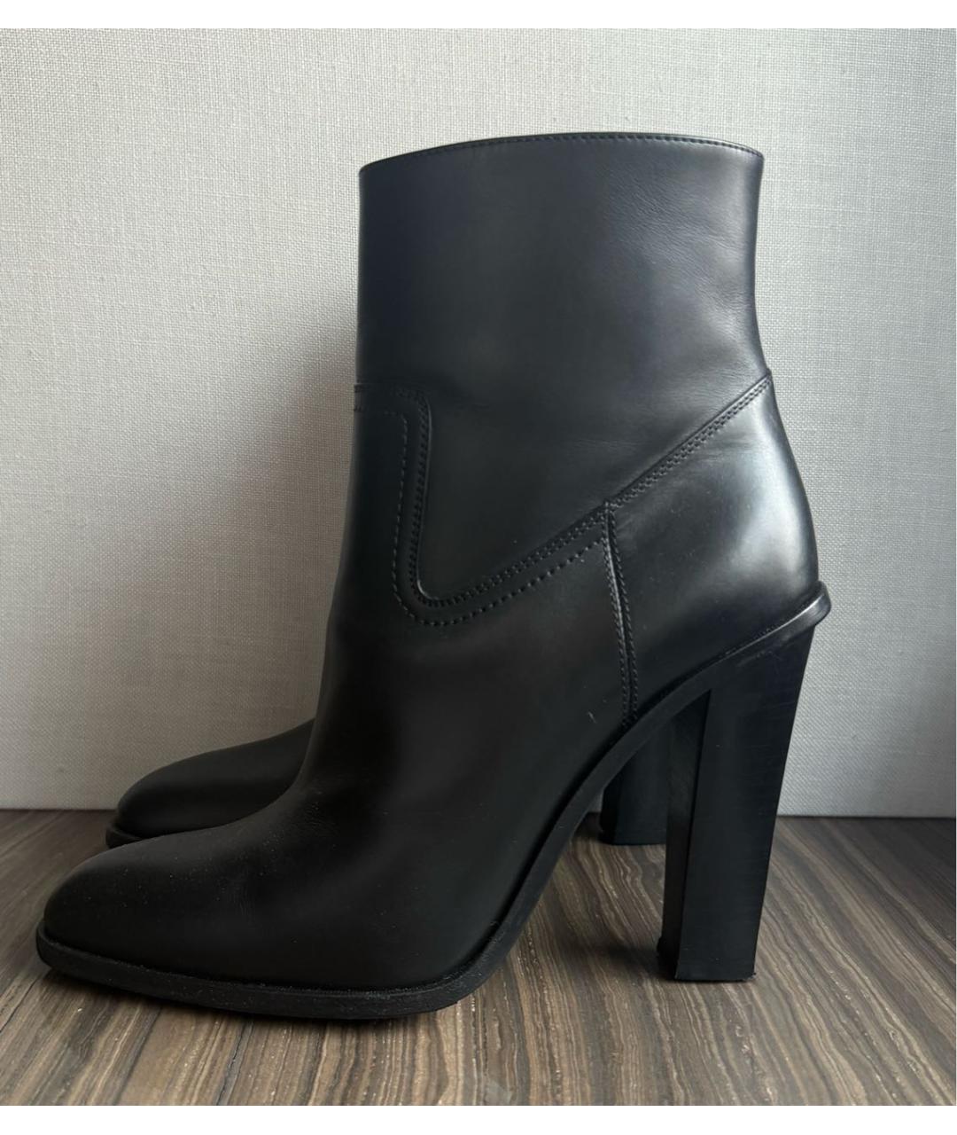 SAINT LAURENT Черные кожаные ботильоны, фото 5