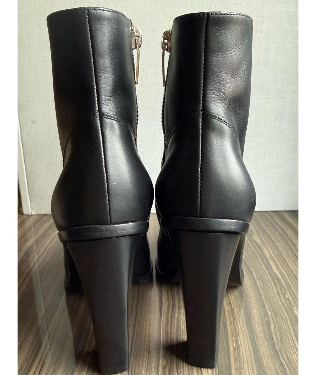 SAINT LAURENT Черные кожаные ботильоны, фото 4