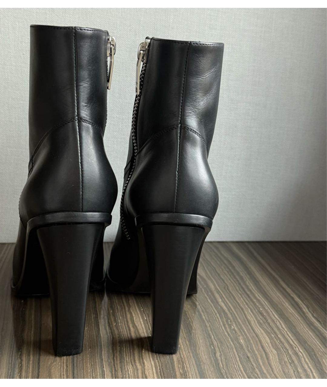 SAINT LAURENT Черные кожаные ботильоны, фото 4