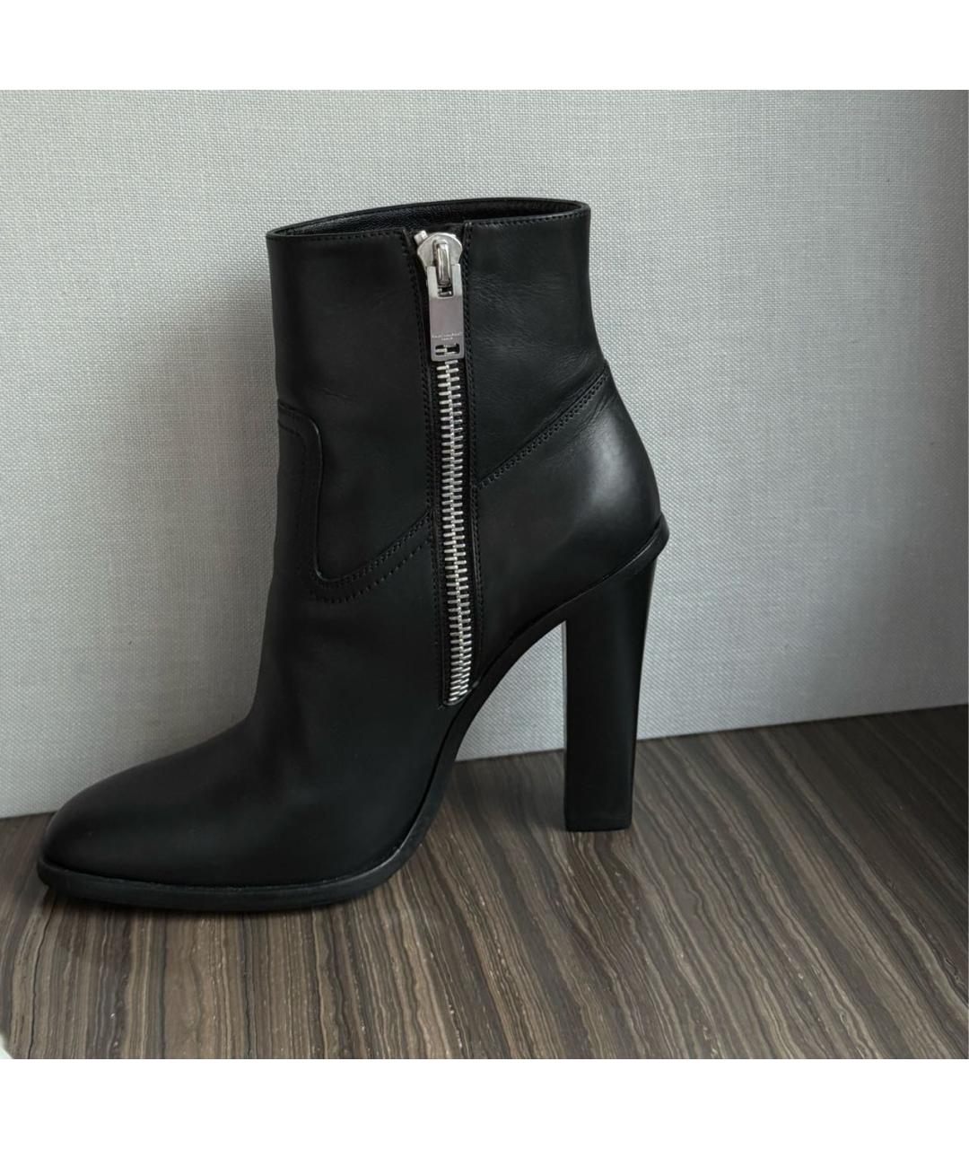 SAINT LAURENT Черные кожаные ботильоны, фото 6