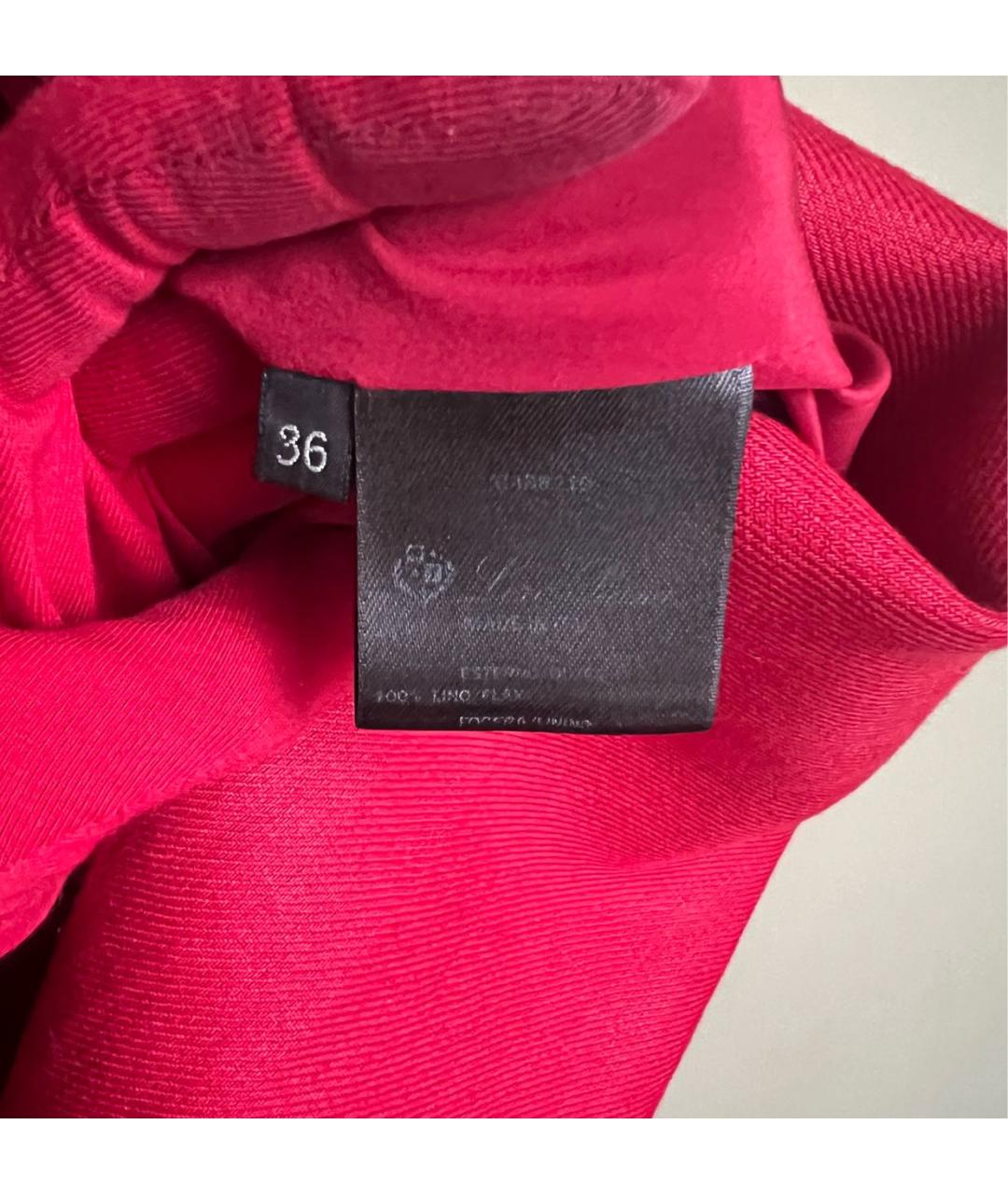 LORO PIANA Красный льняной костюм с брюками, фото 8