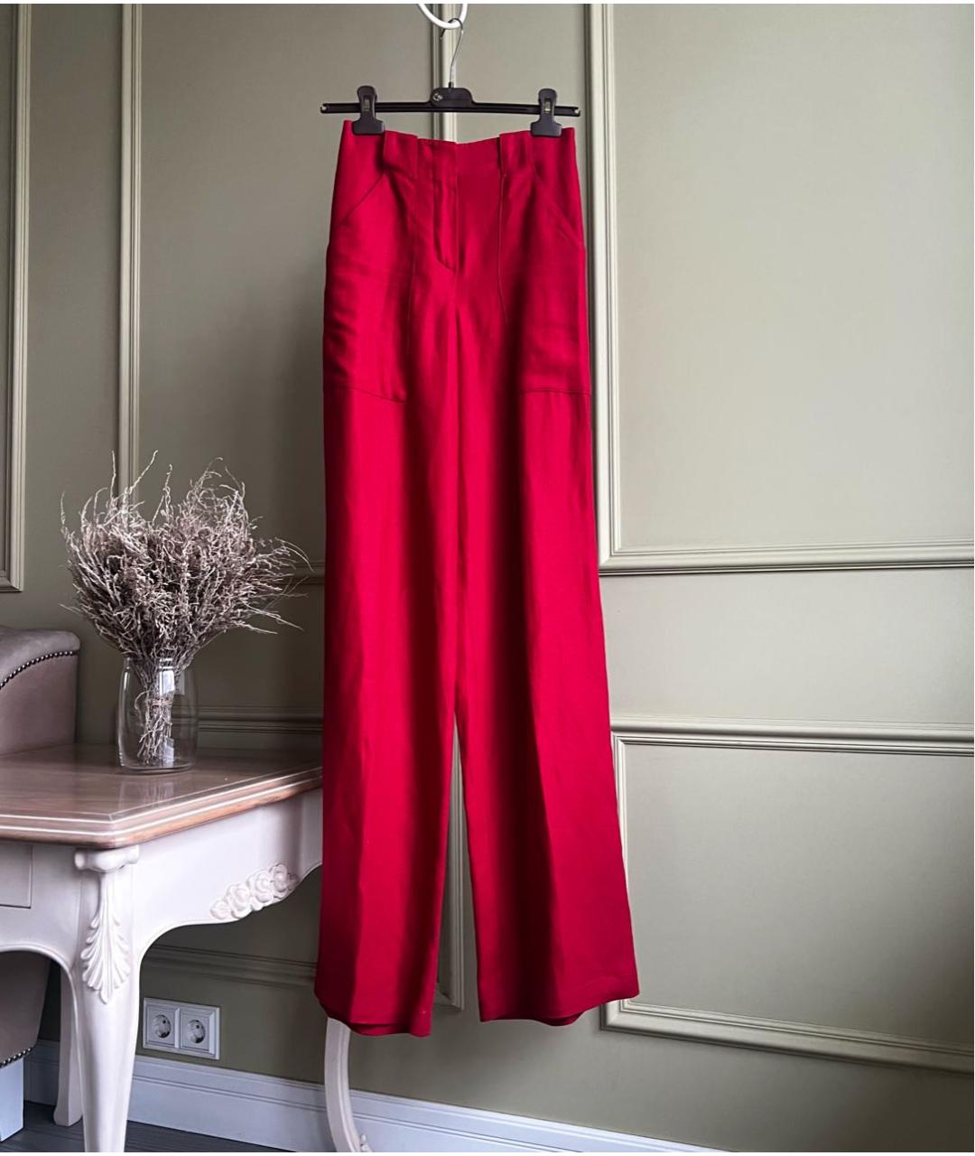 LORO PIANA Красный льняной костюм с брюками, фото 4