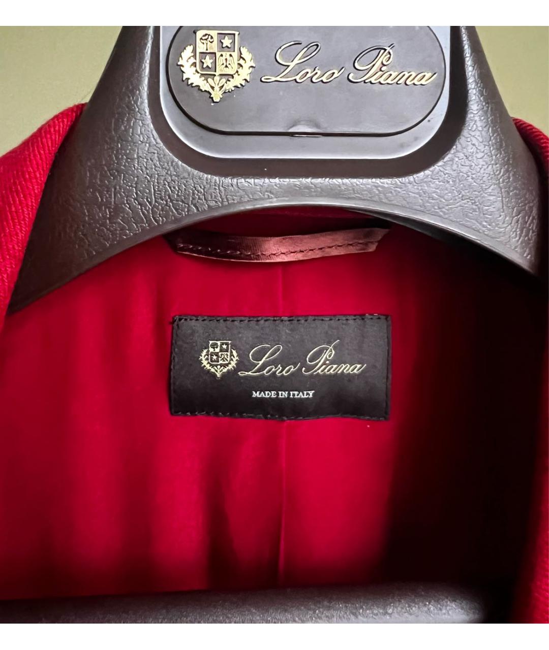 LORO PIANA Красный льняной костюм с брюками, фото 7