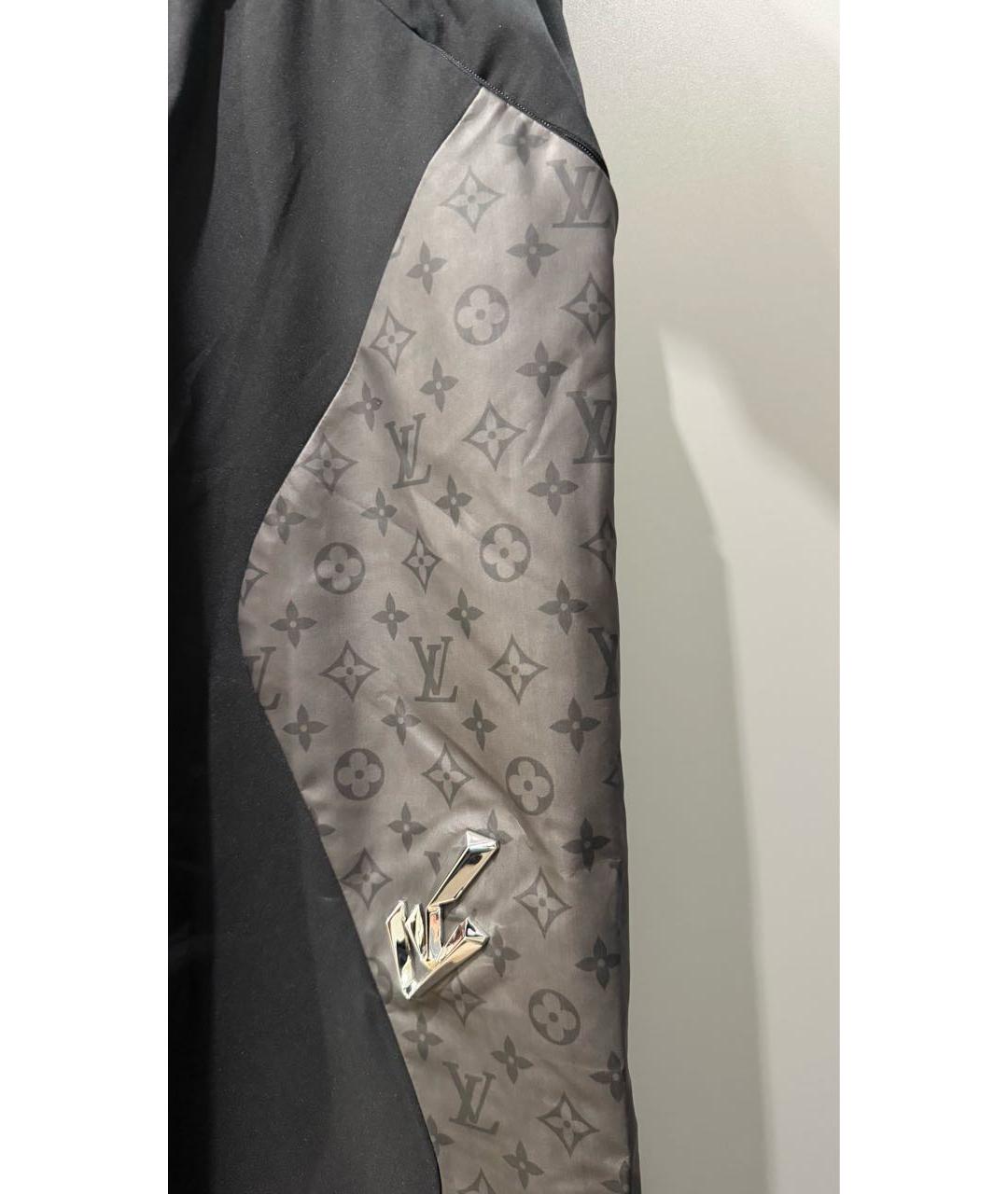 LOUIS VUITTON Черные полиэстеровые повседневные брюки, фото 5