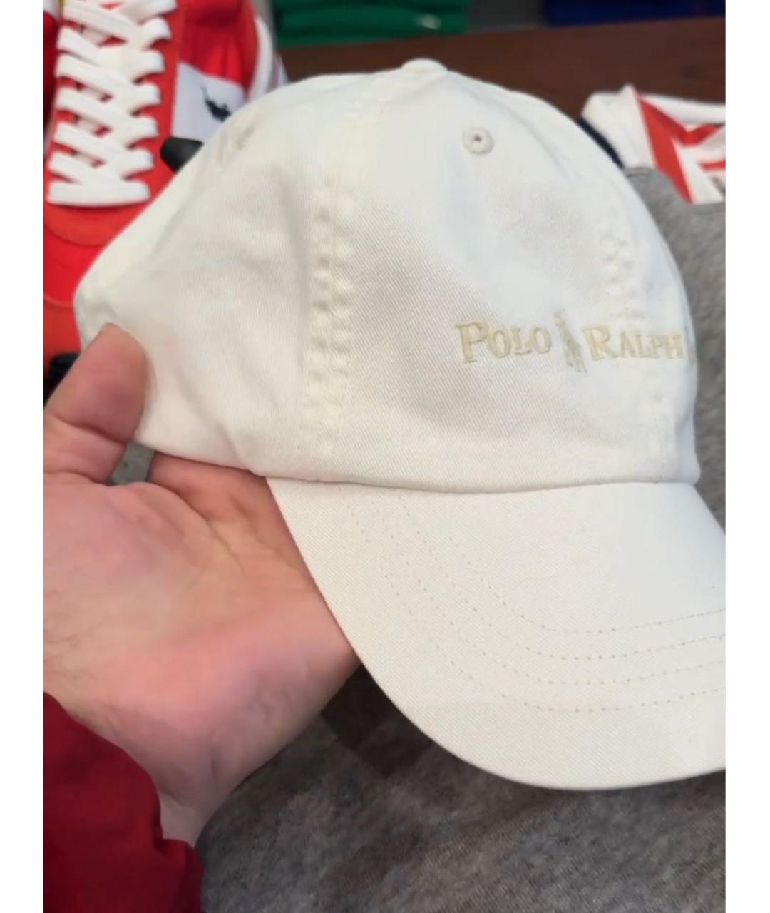 POLO RALPH LAUREN Бежевая хлопковая кепка, фото 5