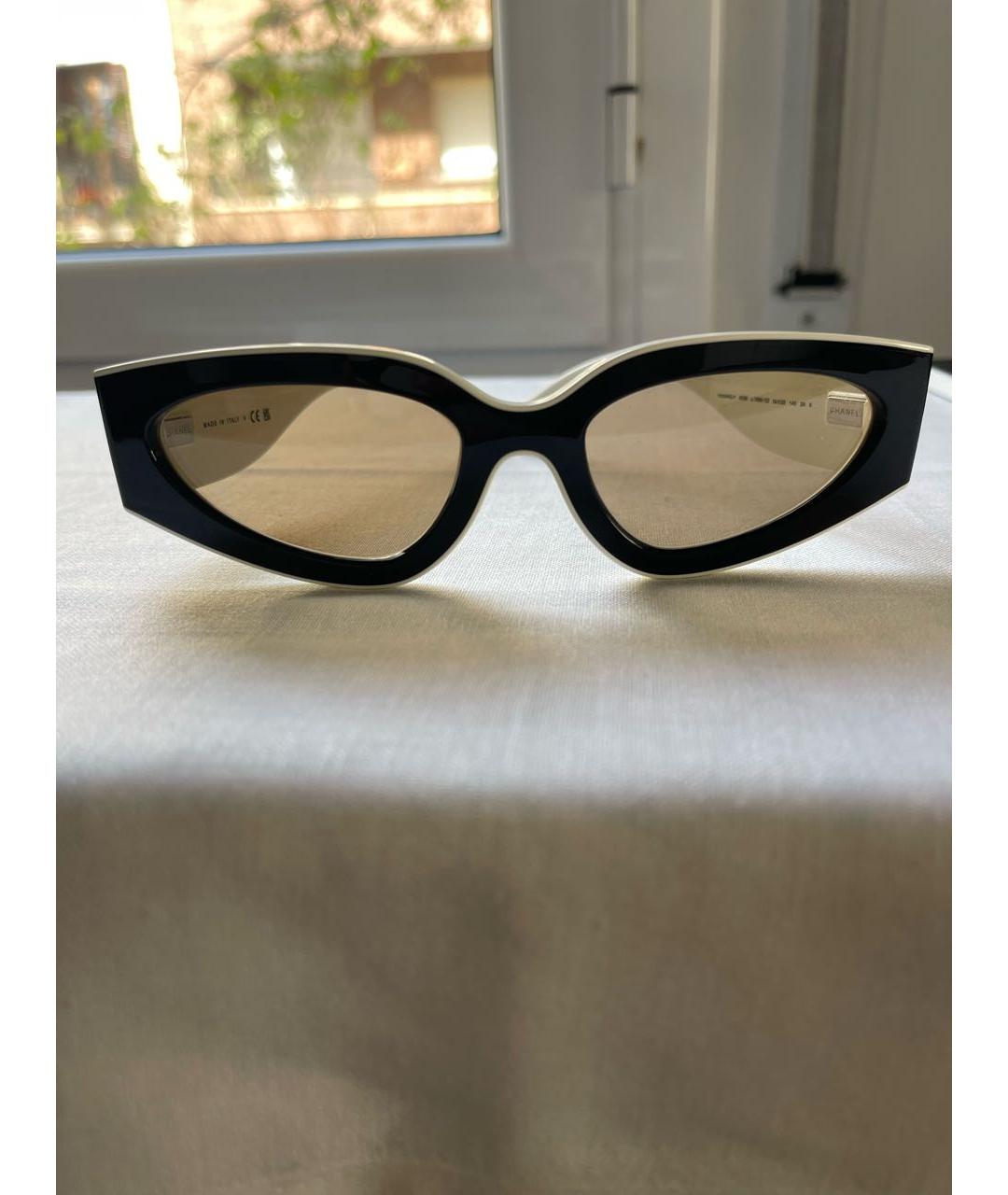 CHANEL Черные пластиковые солнцезащитные очки, фото 6
