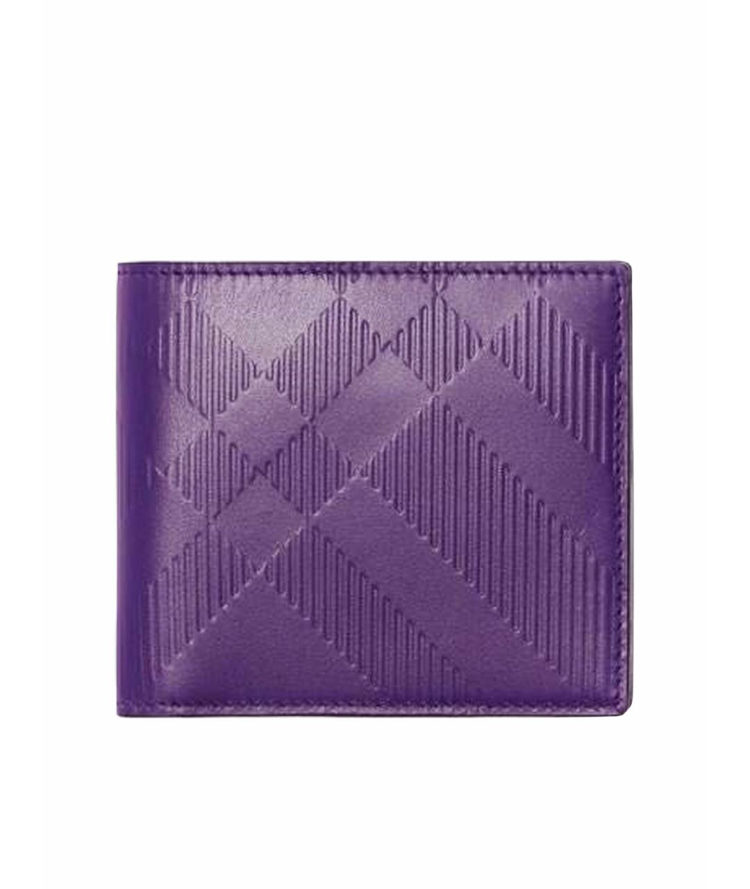 BURBERRY Фиолетовый кожаный кошелек, фото 1