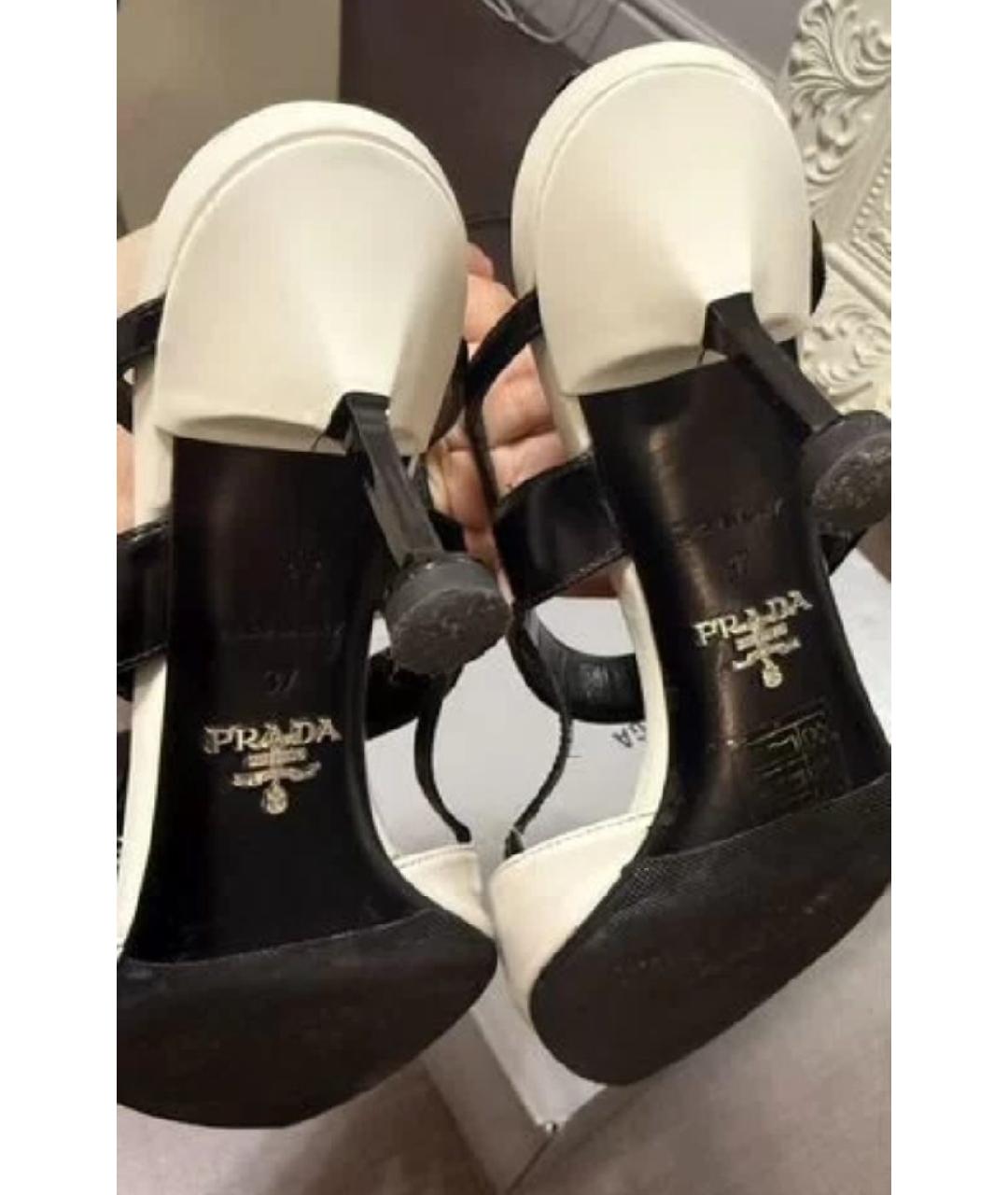 PRADA Кожаные босоножки, фото 4