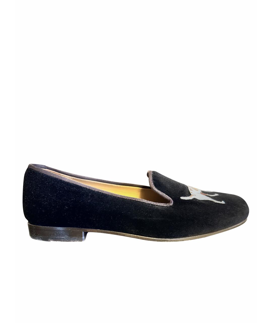 12 STOREEZ Черные бархатные лоферы, фото 1