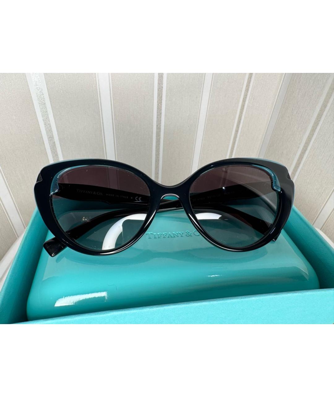 TIFFANY&CO Черные пластиковые солнцезащитные очки, фото 5