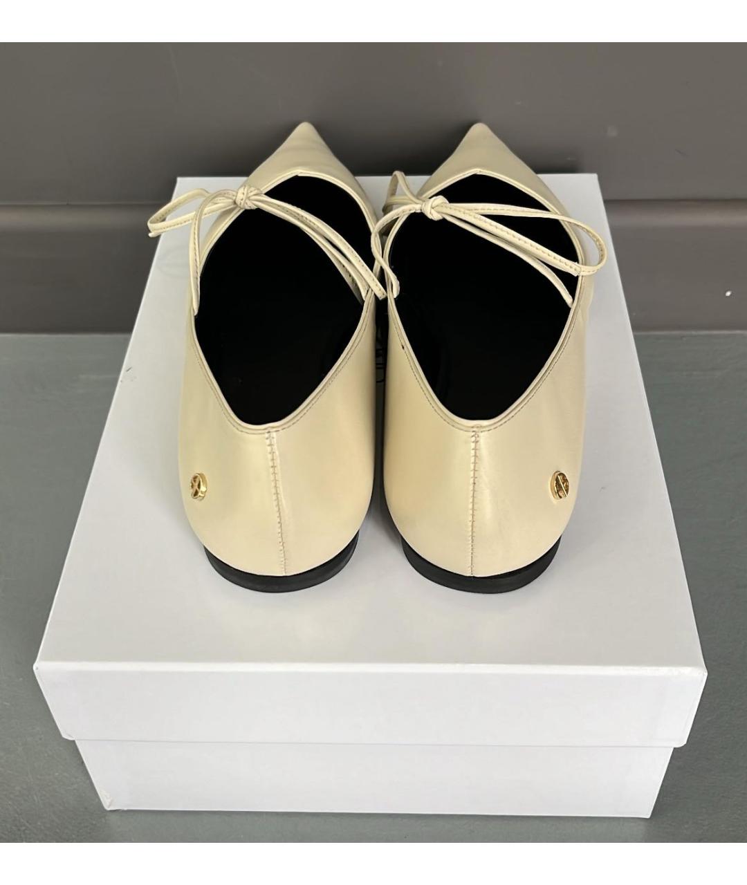 ANINE BING Бежевые кожаные балетки, фото 5