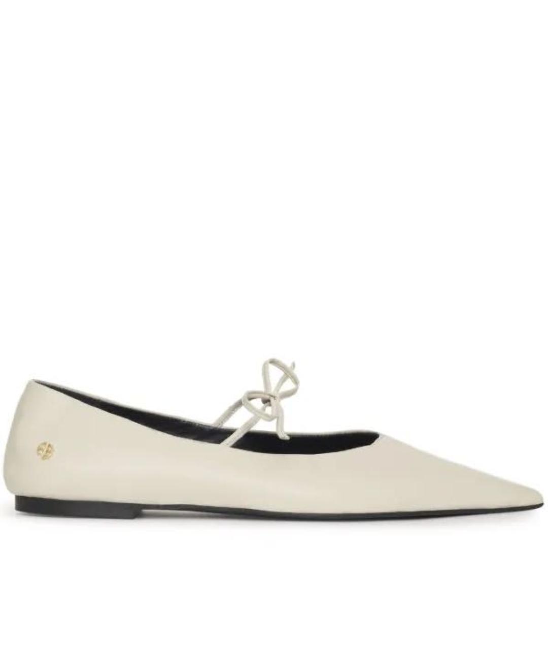 ANINE BING Бежевые кожаные балетки, фото 6