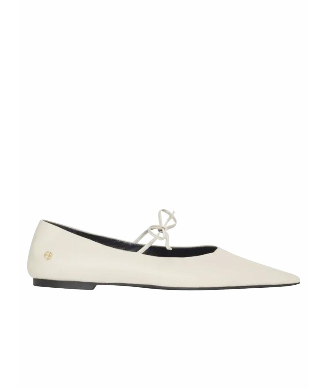 ANINE BING Бежевые кожаные балетки, фото 1